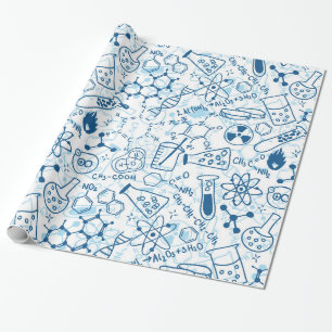 School chemical pattern wrapping paper