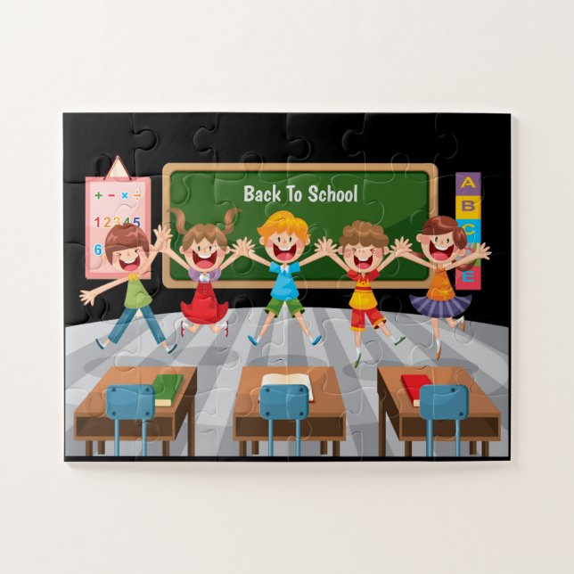 School Children Back to School Jigsaw Puzzle (Horizontal)