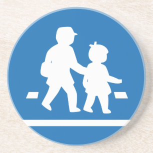 School Children Crossing >> Japanese Traffic Sign Coaster