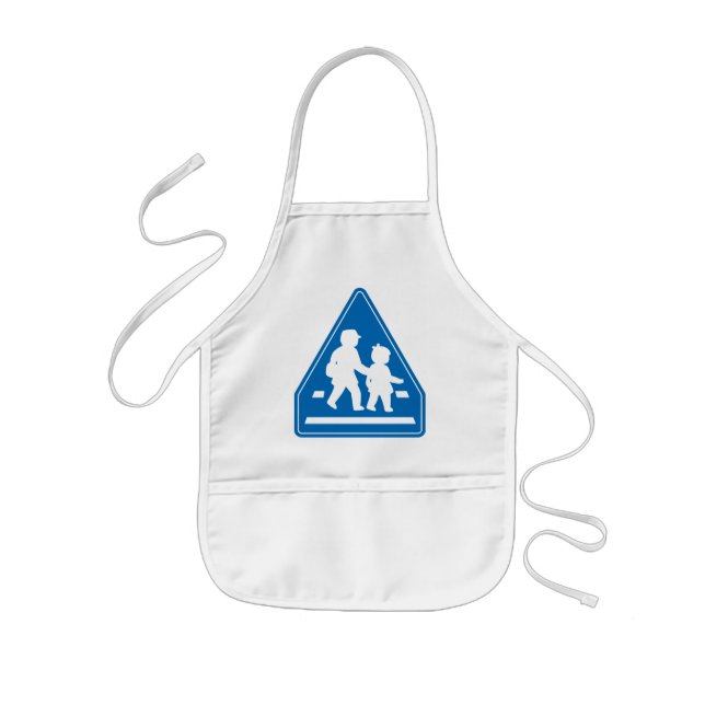 School Children Crossing >> Japanese Traffic Sign Kids Apron (Front)