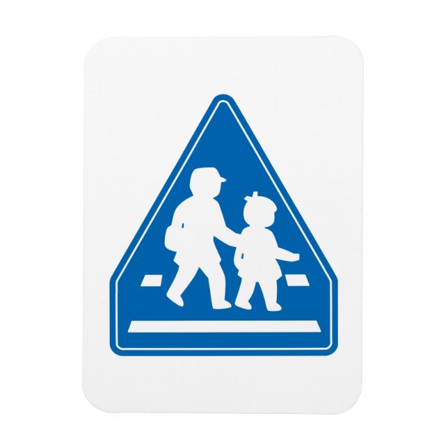 School Children Crossing >> Japanese Traffic Sign Magnet (Vertical)
