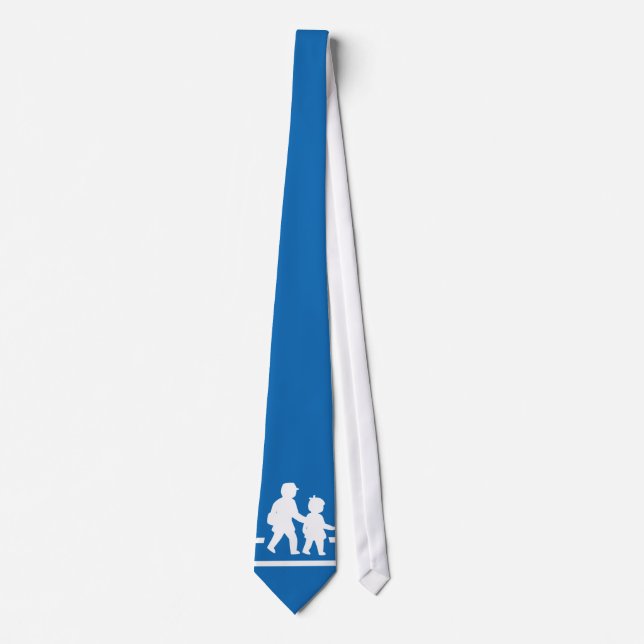 School Children Crossing >> Japanese Traffic Sign Tie (Front)