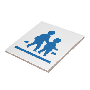 School Children Crossing >> Japanese Traffic Sign Tile
