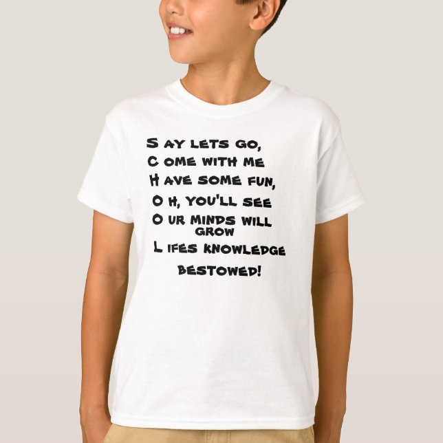 SCHOOL childs tee.. T-Shirt (Front)