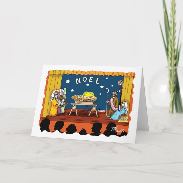 School Christmas Play Holiday Card (Front)