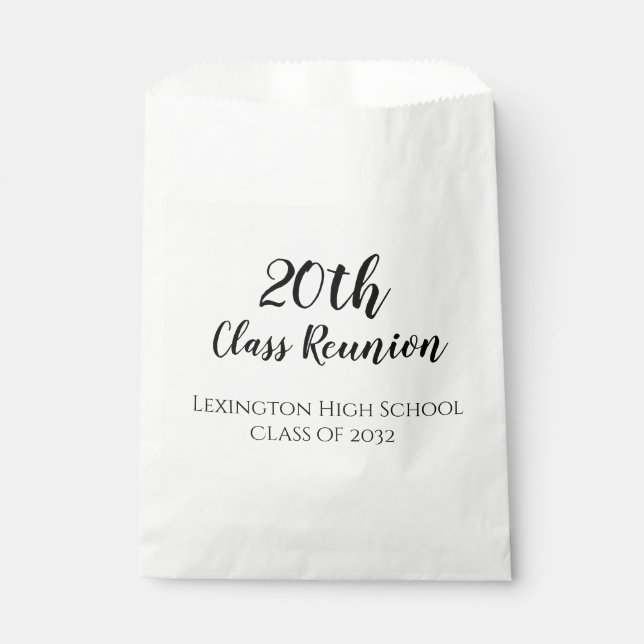 School Class Reunion Custom Favour Bag (Front)