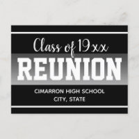 School Class Reunion Save the Date Black