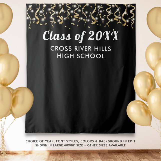 School Class Year Photo Backdrop Custom Colour Tapestry (Creator Uploaded)