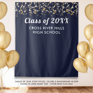 School Class Year Photo Backdrop Custom Colour Tapestry