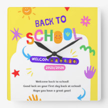 School clock for children for the new school year 