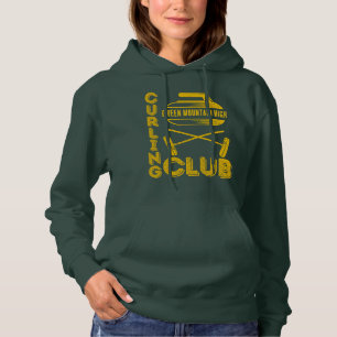 School Club Team Name Curling Hoodie