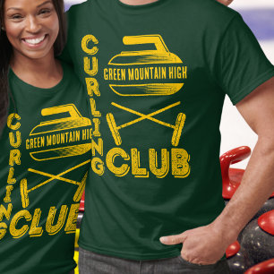 School Club Team Name Curling T-Shirt
