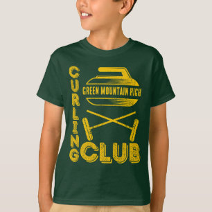 School Club Team Name Curling  T-Shirt
