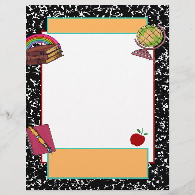 School Collection flyers, notepaper, Binder paper (Front)