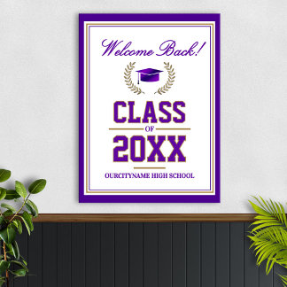 School Colors Class Reunion Welcome Poster