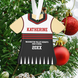 School Colors Personalized Cheerleader Uniform Ornament