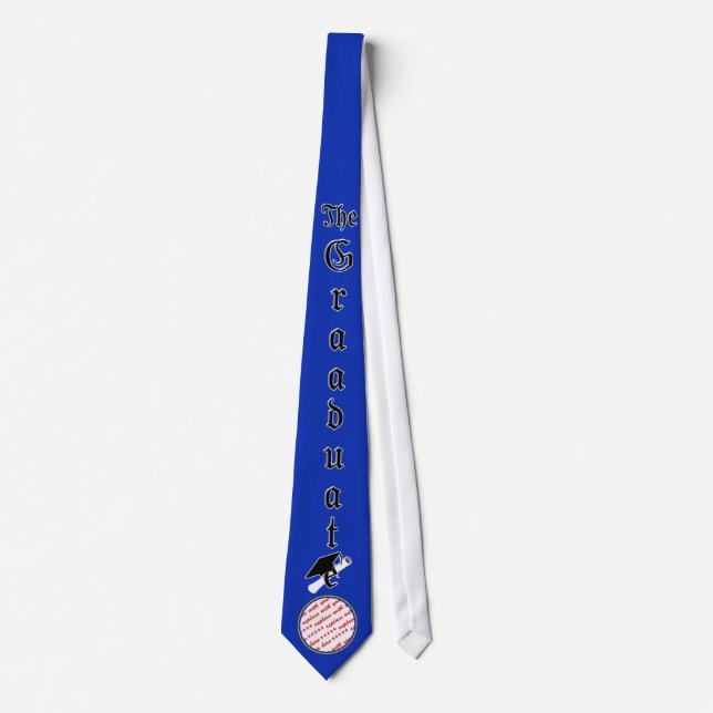 School Colours  Blue & Gold Graduation Frame Tie (Front)