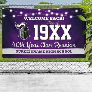 School Colours Class Reunion Welcome Banner