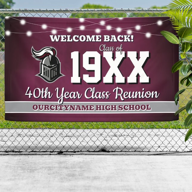 School Colours Class Reunion Welcome Banner (Creator Uploaded)