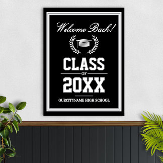 School Colours Class Reunion Welcome Poster