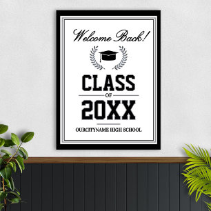 School Colours Class Reunion Welcome Poster