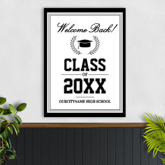 School Colours Class Reunion Welcome Poster