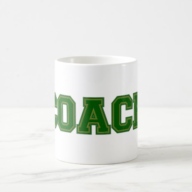 School Colours COACH Mug, Green-Gold Coffee Mug (Center)
