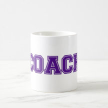 School Colours COACH Mug, Purple-White