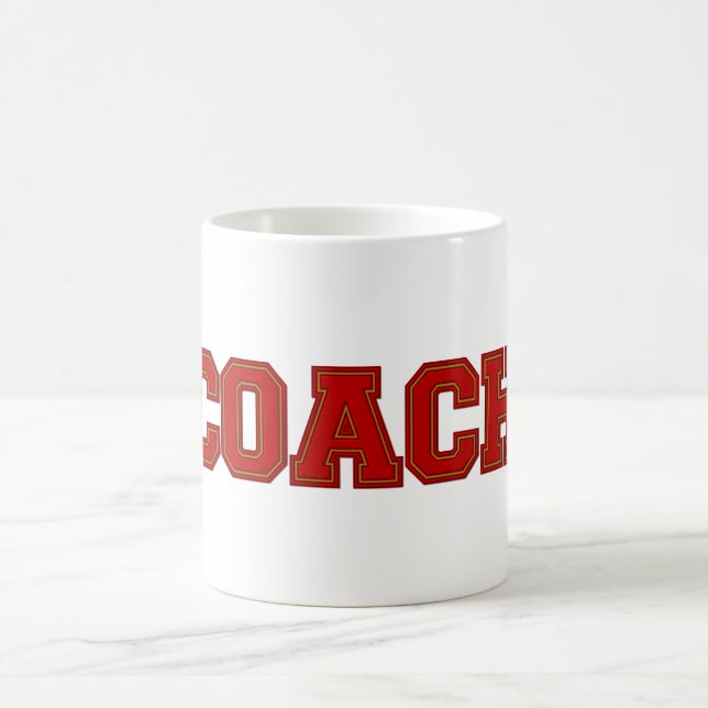 School Colours COACH Mug, Red-Gold Coffee Mug (Center)