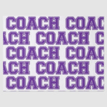 School Colours COACH Varsity Letters-Purple-White