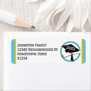  School Colours Lt Blue and Gold Graduation