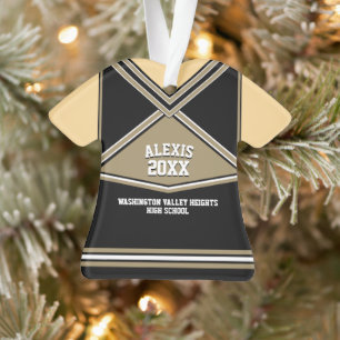 School Colours Personalized Cheerleader Uniform Ornament