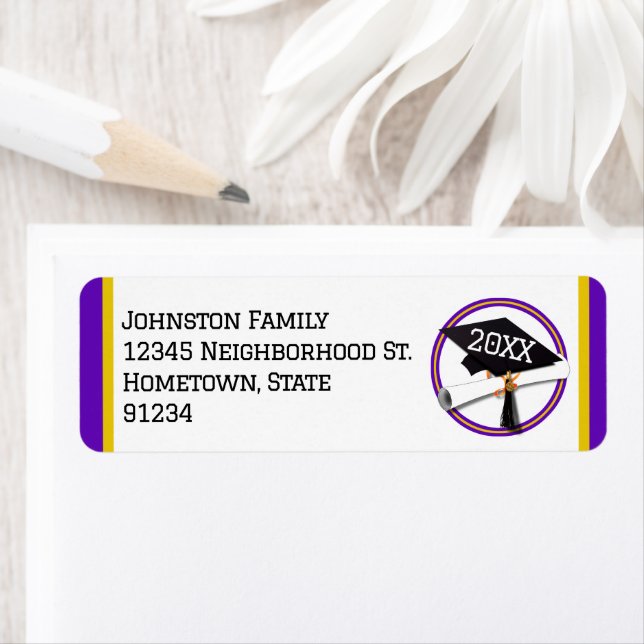  School Colours Purple and Gold Graduation (Insitu)