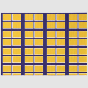 School Colours Window Pane Geometric Pattern Tissue Paper