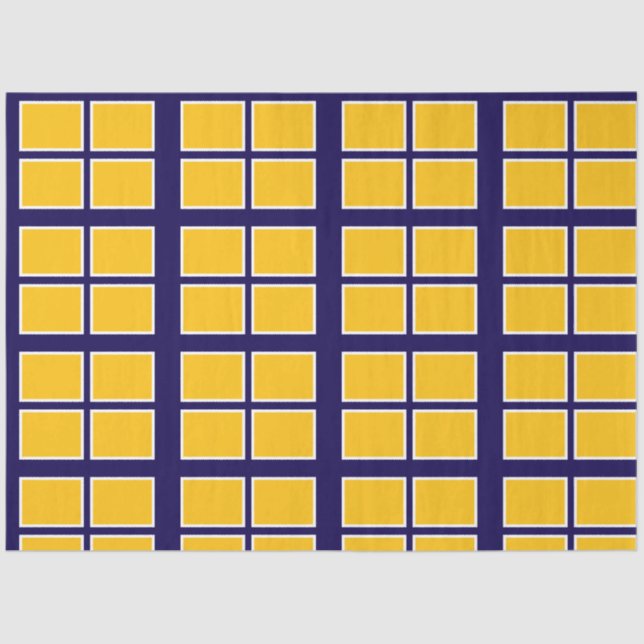 School Colours Window Pane Geometric Pattern Tissue Paper (Front)