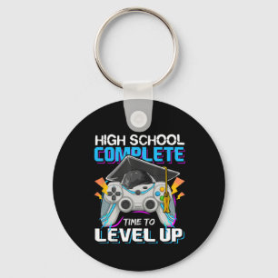 School Complete Time To Level Up Video Game Gradua Keychain