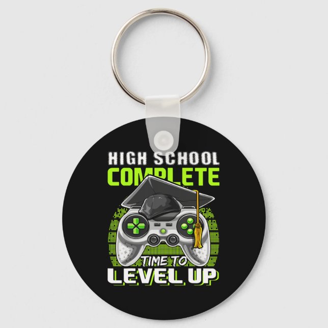 School Complete Video Game Senior Graduation Gift  Keychain (Front)