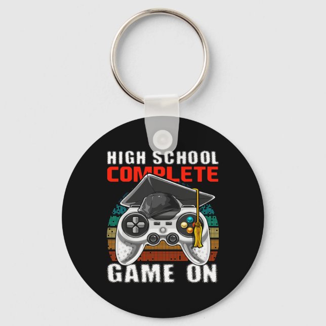 School Complete Video Game Senior Graduation Gift  Keychain (Front)
