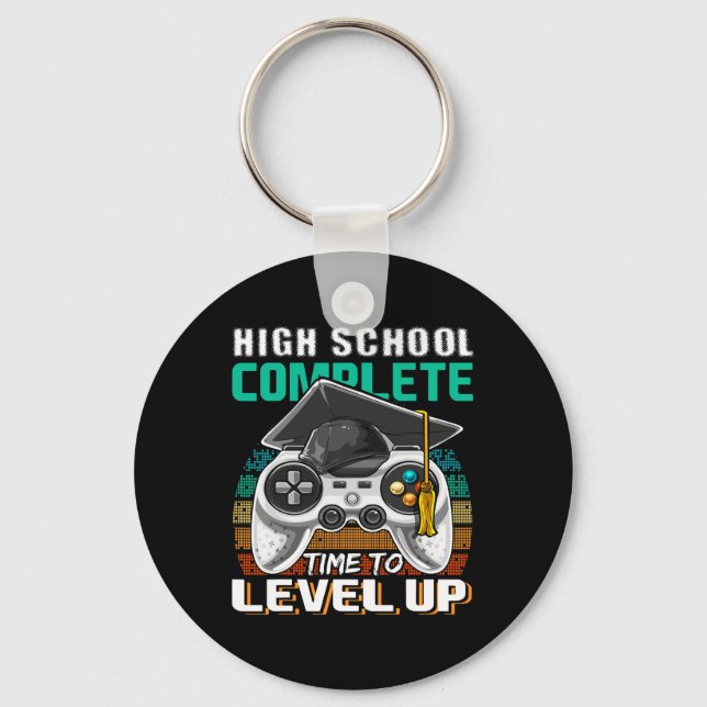School Complete Video Game Senior Graduation Gift  Keychain (Front)