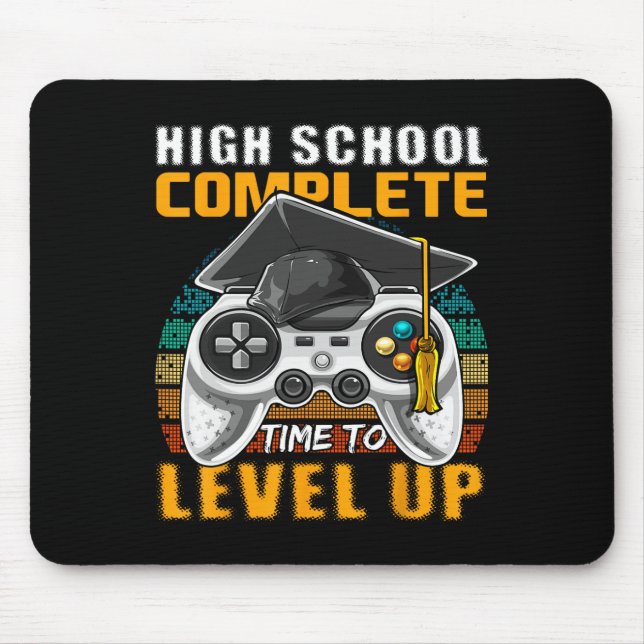 School Complete Video Game Senior Graduation Gift  Mouse Pad (Front)