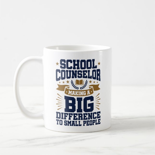 School Counsel Making Big Difference Small People Coffee Mug (Left)