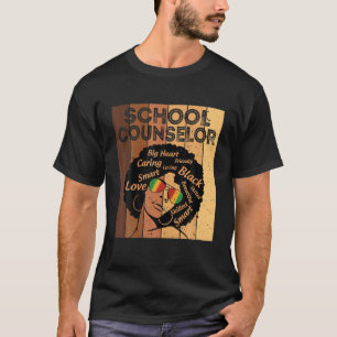 School Counsellor Afro African American Black Hist T-Shirt