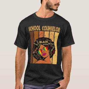 School Counsellor Afro African American Black Hist T-Shirt