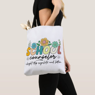 School Counsellor Alright Stop Regulate and Listen Tote Bag