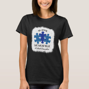 School Counsellor Autism Awareness In April We Wea T-Shirt