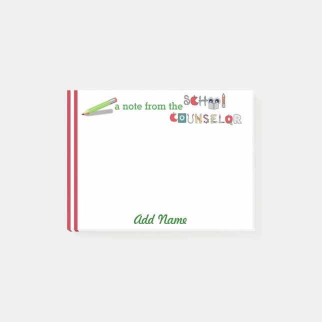 School Counsellor Customized Post-it® Note (Front)