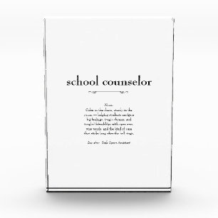 School Counsellor Definition Appreciation Gift Photo Block
