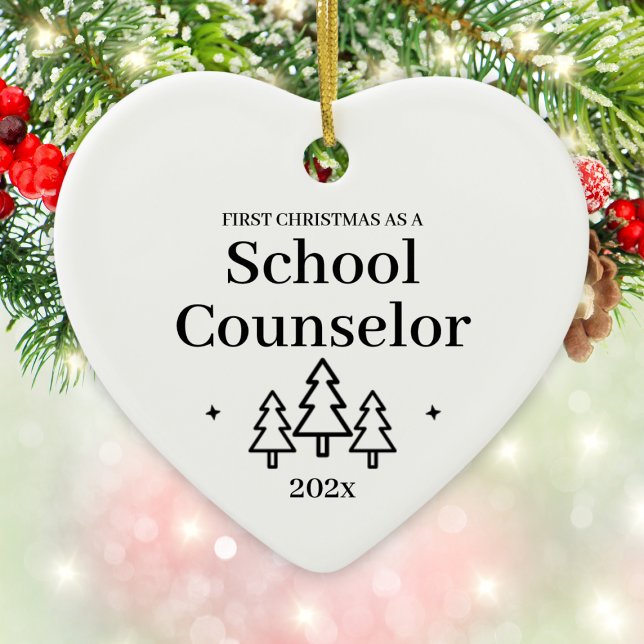 School Counsellor First Christmas Ceramic Ornament (School Counselor First Christmas Ceramic Ornament
)