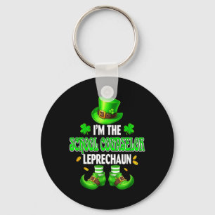 School Counsellor Leprechaun Patricks Day Proud Keychain