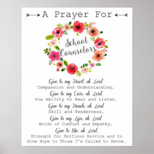 School Counsellor Prayer art Poster